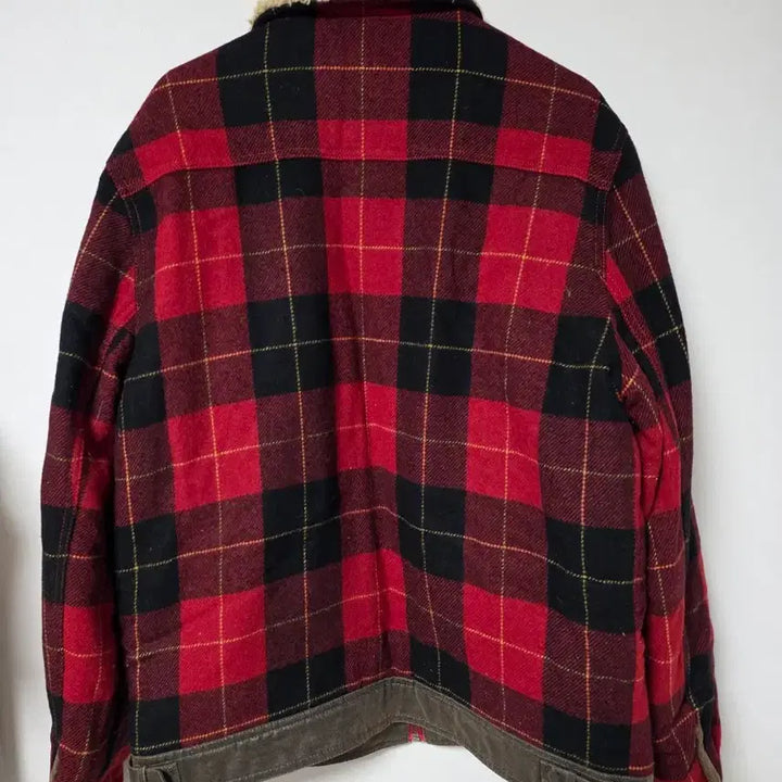 [BUNJANG] WHO.A.U Red Check Quilted Jacket / 100/WHO.A.U 레드 체크 누빔 자켓