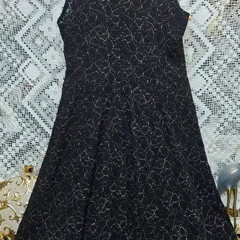 [BUNJANG] Black Lace Long Dress / 블랙 레이스 롱 원피스미사용