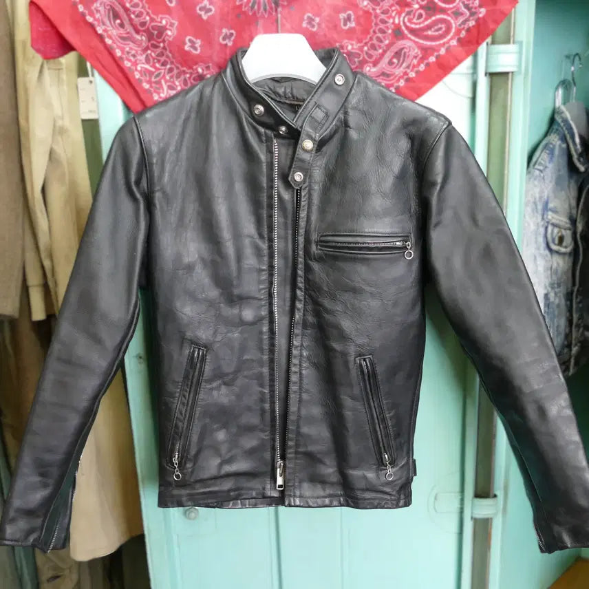 [BUNJANG] Schott NYC Vintage Single Rider Leather Jacket / [W-M] 쇼트 Schott USA 빈티지 싱글 라이더 가죽자켓