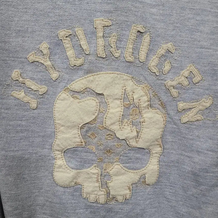 [BUNJANG] Hydrogen Vintage Skull Hoodie / HYDROGEN DAMAGE SKULL 하이드로겐 빈티지 스컬 후드