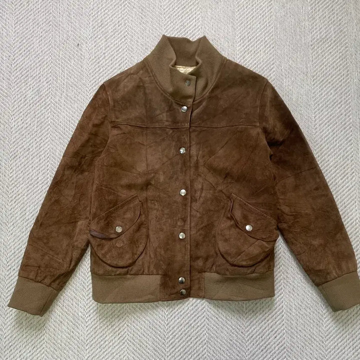 [BUNJANG] Vintage Suede Harrington Bomber Jacket / 빈티지 스웨이드 해링턴 봄버 자켓