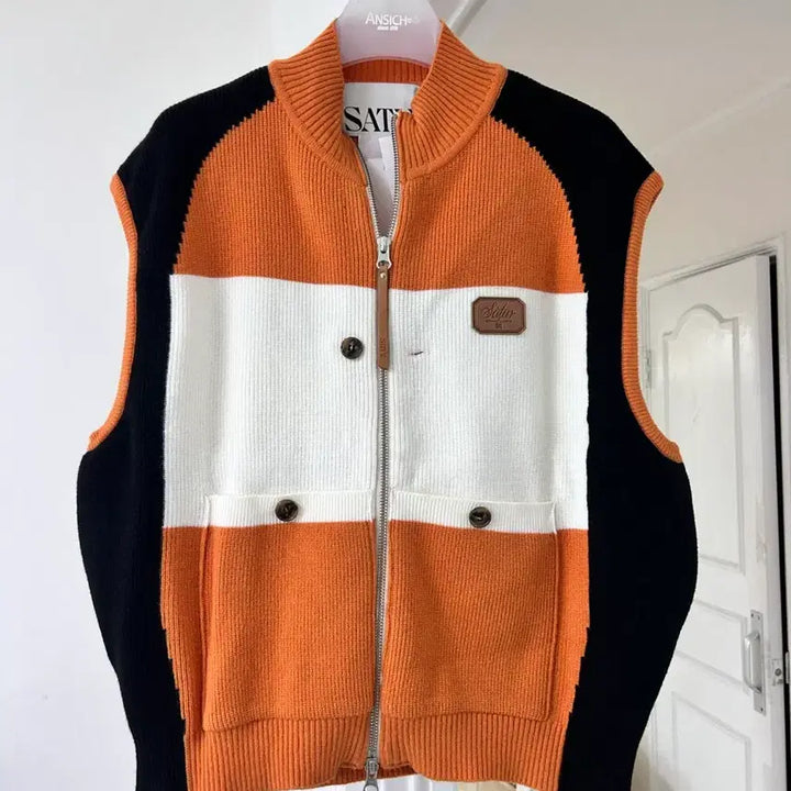 [SOLD OUT] SATUR 세터 니트 베스트 집업
