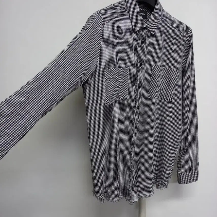 [BUNJANG] Couples Check Long Sleeve Blouse / 쿠플스 춘하추 체크 긴팔블라우스 44 55