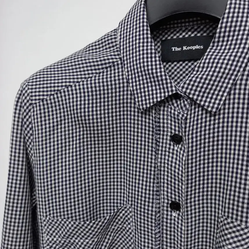 [BUNJANG] Couples Check Long Sleeve Blouse / 쿠플스 춘하추 체크 긴팔블라우스 44 55