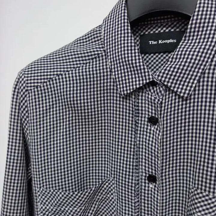 [BUNJANG] Couples Check Long Sleeve Blouse / 쿠플스 춘하추 체크 긴팔블라우스 44 55