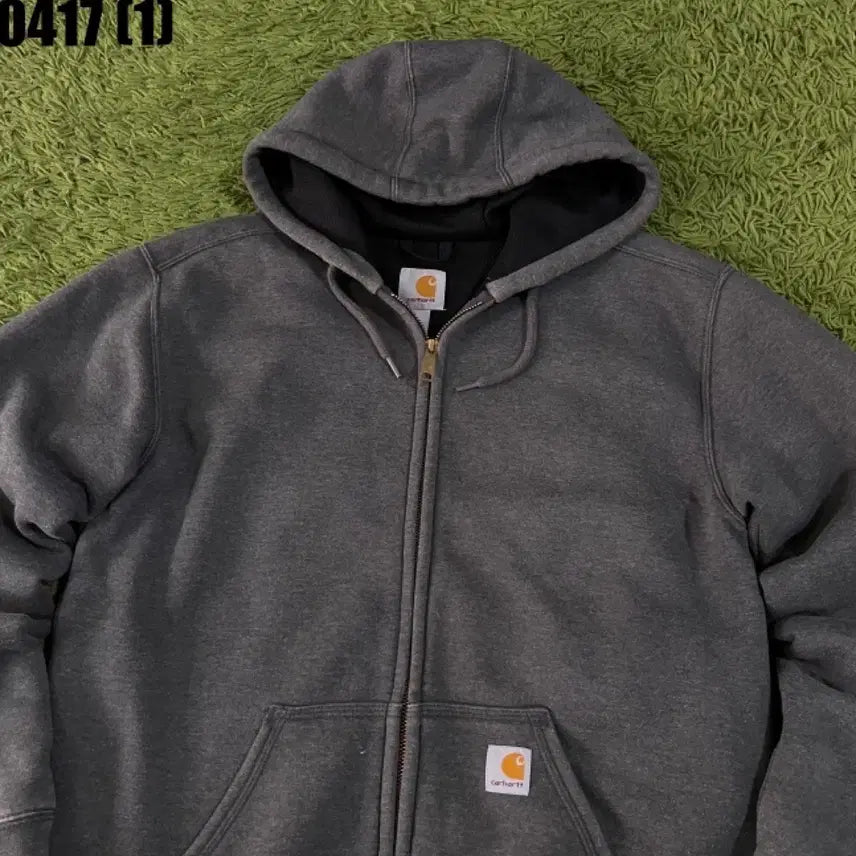 [BUNJANG] Carhartt Dark Gray Zip-up Hoodie / 칼하트 후드 집업 다크 그레이