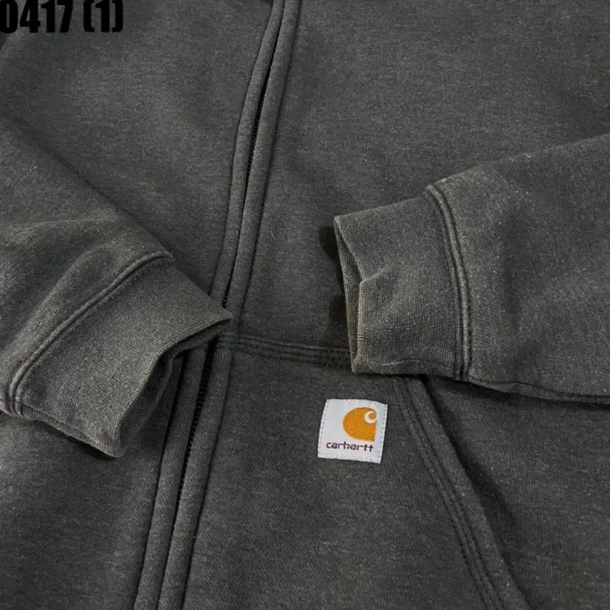 [BUNJANG] Carhartt Dark Gray Zip-up Hoodie / 칼하트 후드 집업 다크 그레이