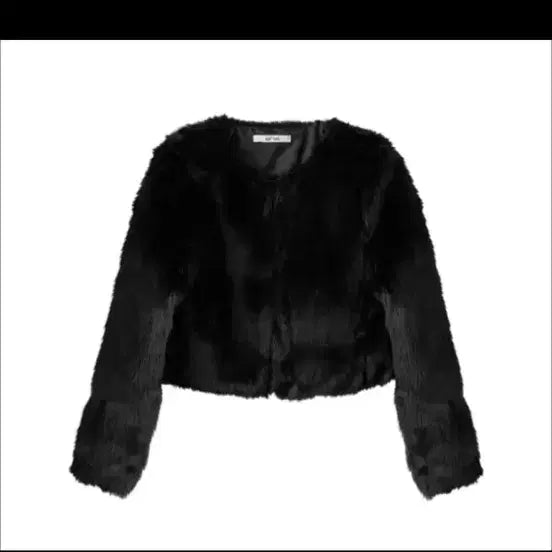 [BUNJANG] As On Black Faux Fur Jacket / 애즈온 퍼자켓