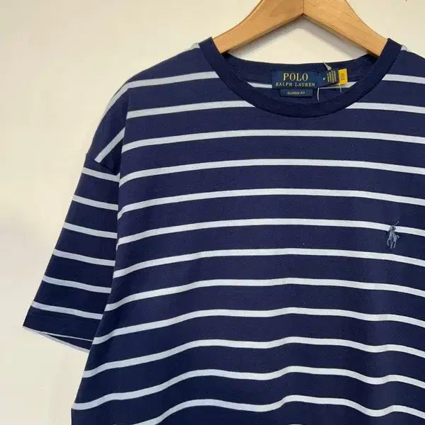 [SOLD OUT] 미디움 폴로 랄프 로렌 클래식 핏 스트라이프 저지 반팔 티셔츠