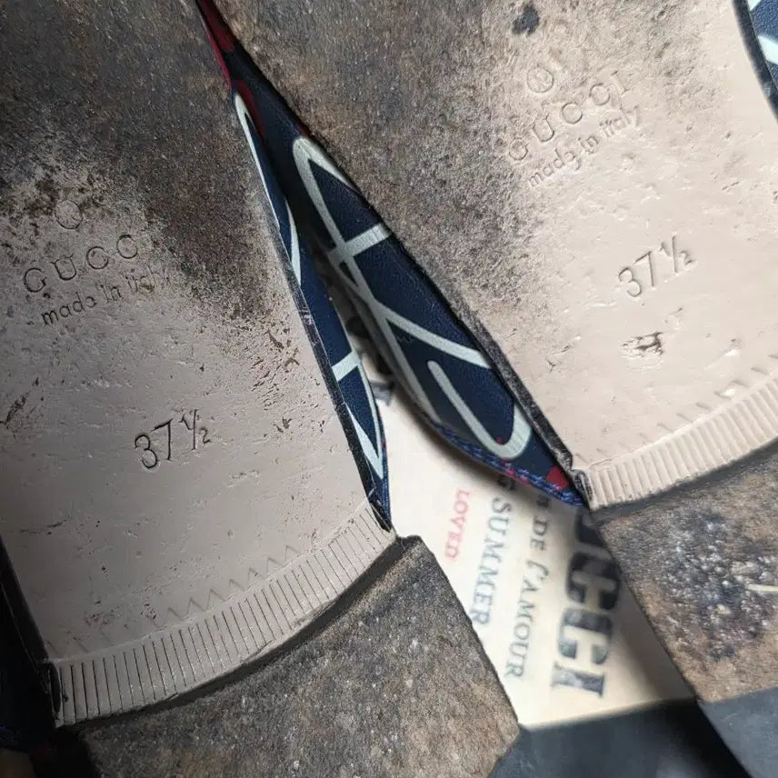 [BUNJANG] Gucci Ghost Princetown Mules (V) / 구찌 고스트 프린스타운 홀스빗 블로퍼 뮬 37.5 (방탄 뷔 착용)