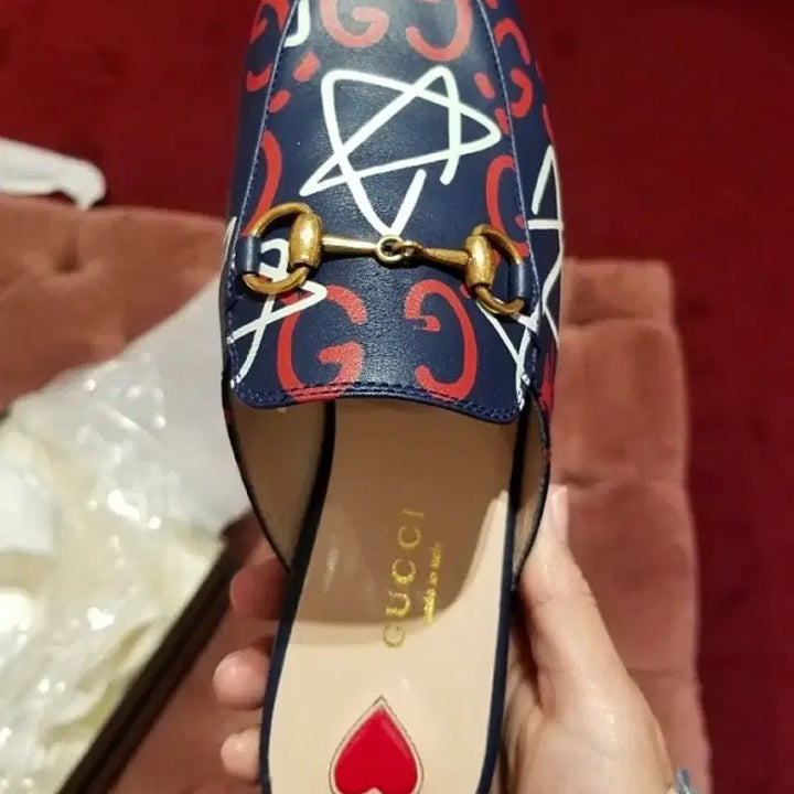 [BUNJANG] Gucci Ghost Princetown Mules (V) / 구찌 고스트 프린스타운 홀스빗 블로퍼 뮬 37.5 (방탄 뷔 착용)