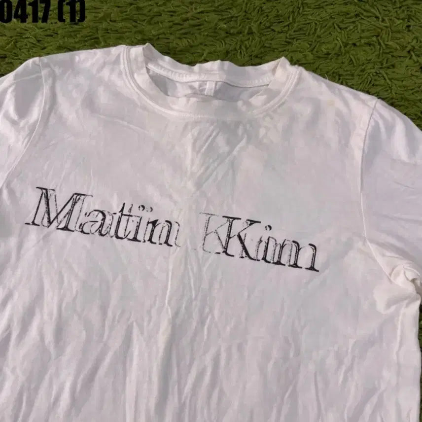 [BUNJANG] Matinkim White Logo T-shirt / 마뗑킴 반팔 티셔츠 화이트 로고티