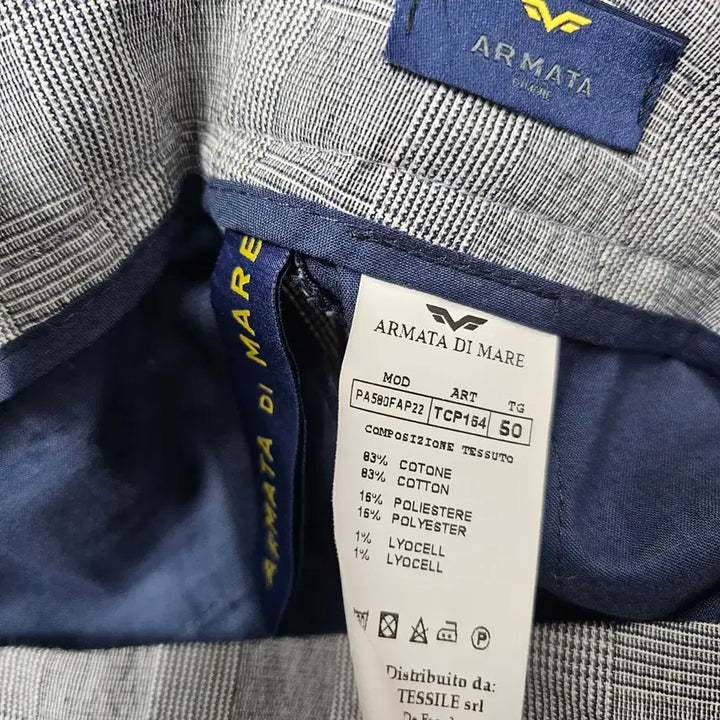 [BUNJANG] ARMATA DI MARE Check Cotton Blend Slacks / [ARMATA DI MARE] 아르마타 디 마레 체크 코튼 블렌드 슬랙스