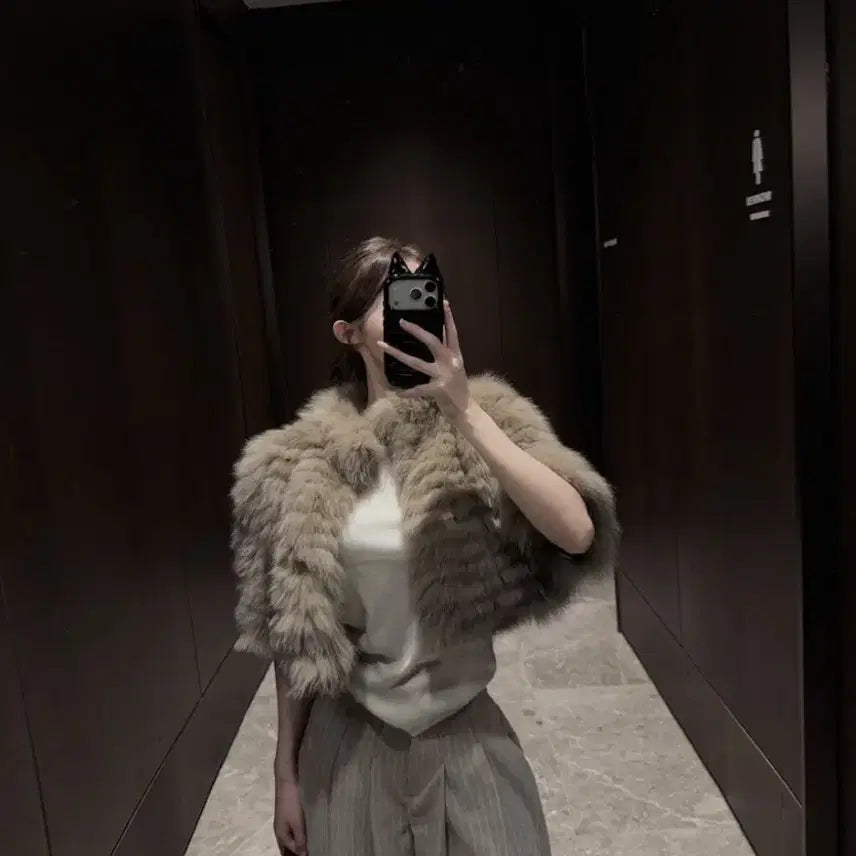 [BUNJANG] Rose de You Saga Fox Fur Jacket / 로제드유 사가폭스 퍼자켓 새상품