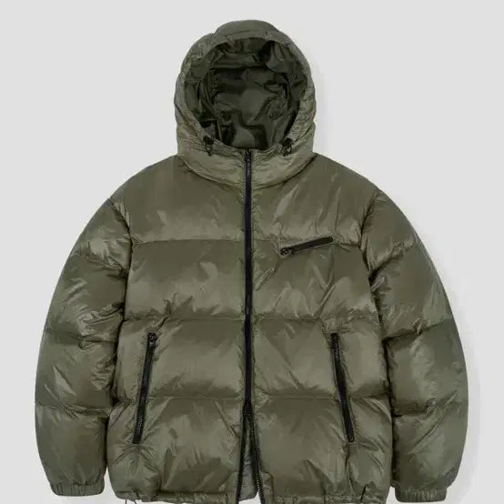 [BUNJANG] KIMUHEUR Hooded Down Jacket (Khaki, L) / 키뮤어 패딩