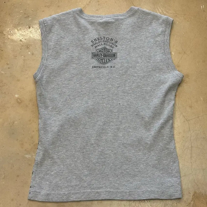 [BUNJANG] Harley Davidson Rules Pattern Sleeveless Top / L 할리데이비슨 harley rules 패턴 여성용 민소매티셔츠