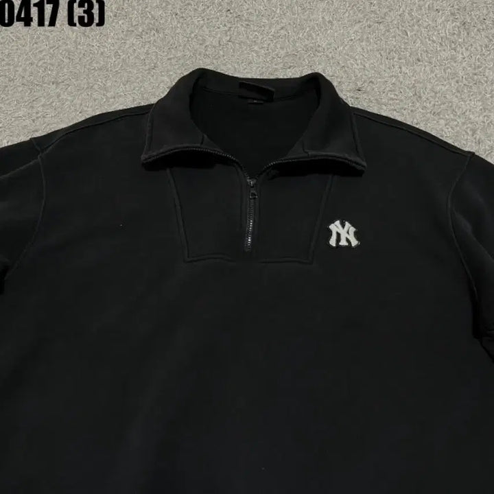 [BUNJANG] MLB New York Yankees Half-Zip Up Black / MLB 뉴욕 양키스 하프집업 블랙