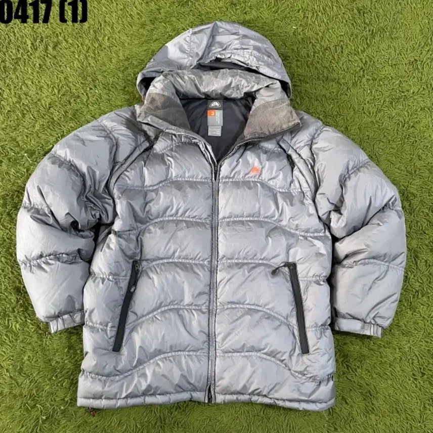 [BUNJANG] Nike ACG Hooded Padded Jacket Silver L / 나이키 ACG 후드 패딩 점퍼 실버 L