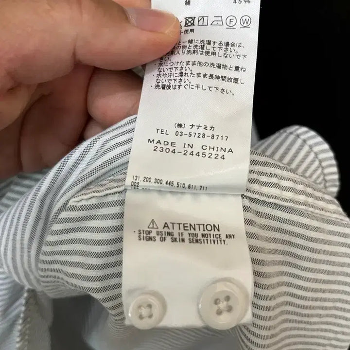 [SOLD OUT] 노스페이스 퍼플 라벨 스트라이프 버튼다운 필드 셔츠 아스팔트 그레이