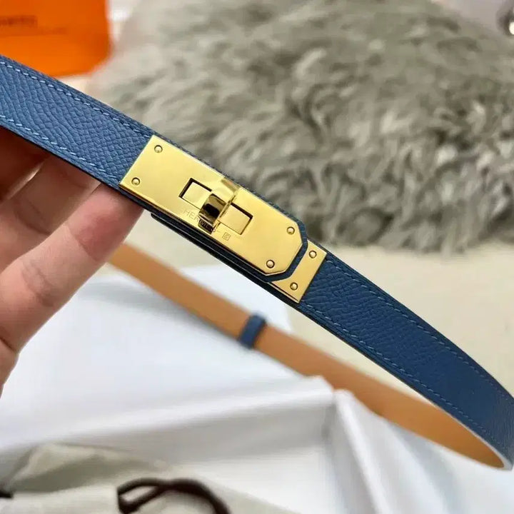 [BUNJANG] Hermès Kelly Belt 1.8cm - Blue / 에르메스 여성 켈리 벨트 1.8cm 폭 제품입니다