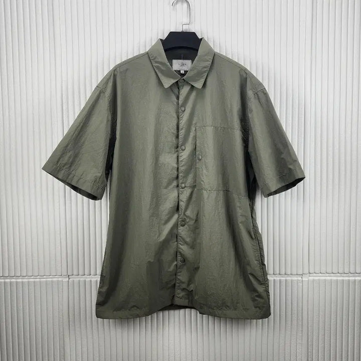 [BUNJANG] Olzen Solid Nylon Pocket Short Sleeve Shirt / [100]올젠 솔리드 나일론 포켓 반팔셔츠