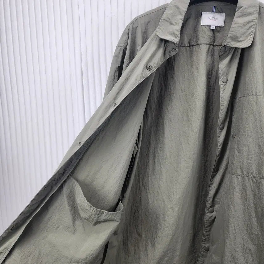 [BUNJANG] Olzen Solid Nylon Pocket Short Sleeve Shirt / [100]올젠 솔리드 나일론 포켓 반팔셔츠