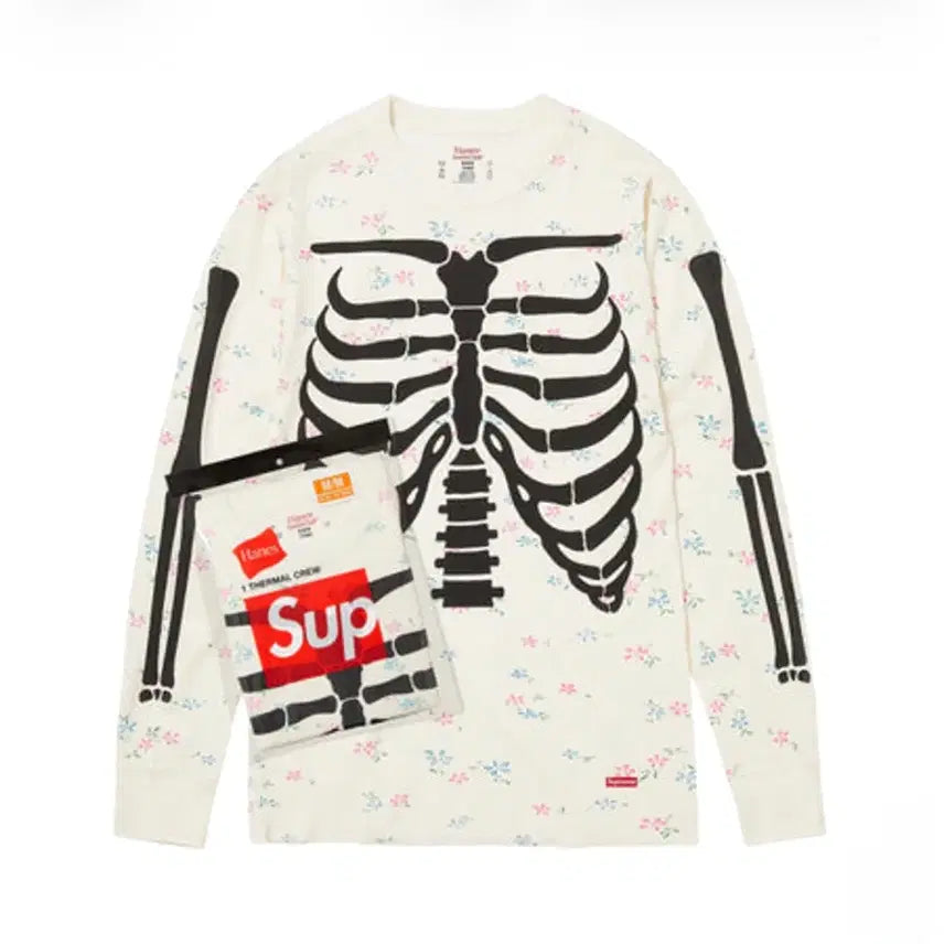 [BUNJANG] Supreme x Hanes Bones Thermal Crew Floral / [Stock X 구매]슈프림 헤인즈 본즈 써멀 크루 플로럴