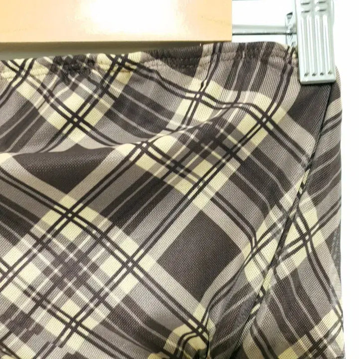 [BUNJANG] SHEIN Checkered Crop Top / 쉬인 체크 언발 크롭 탑 L_S1943