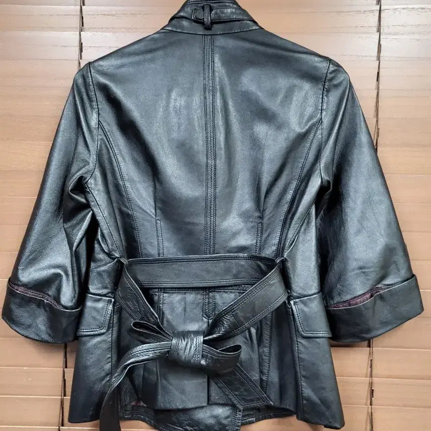 [BUNJANG] Kenneth Lady Black 3/4 Lambskin Jacket / 케네스레이디 블랙 3부 양가죽 자켓ㅡ85 ㅡ90 ㅡ160