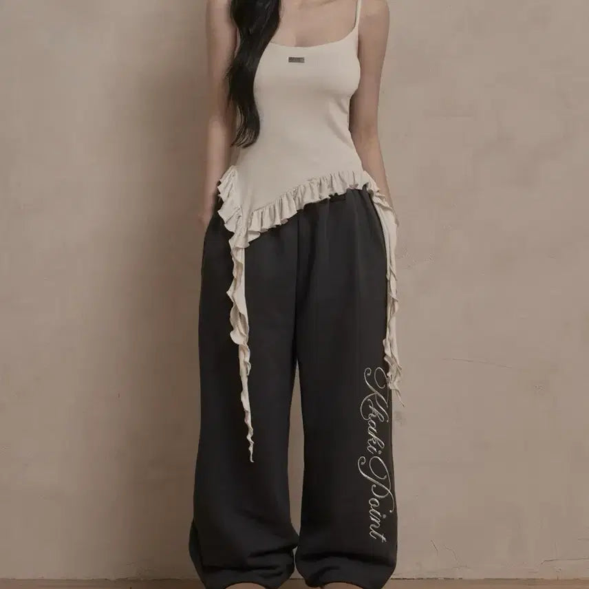 [SOLD OUT] 카키포인트 러플 레이어드 슬리브 크림