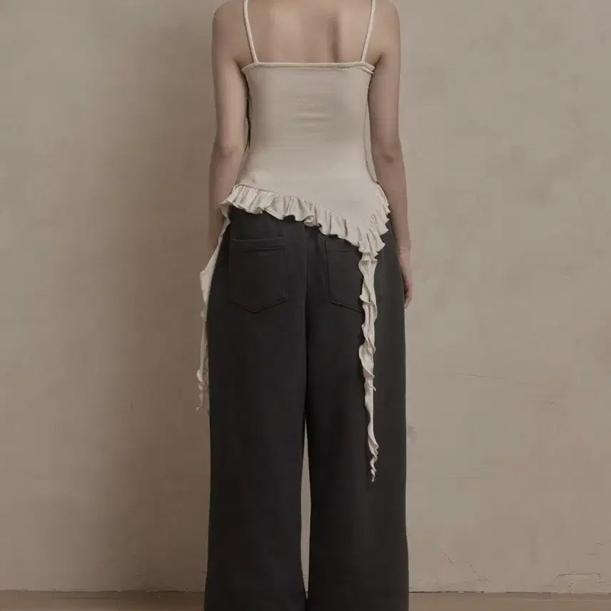 [SOLD OUT] 카키포인트 러플 레이어드 슬리브 크림