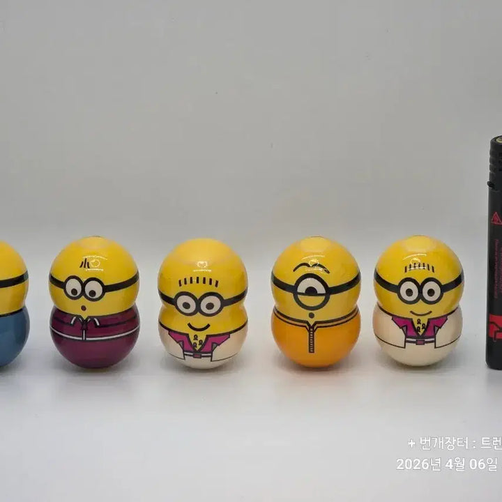 [BUNJANG] Minions Flippers Funny Pop Set / 미니언즈 플리퍼즈 퍼니팝 오뚝이 5개 일괄