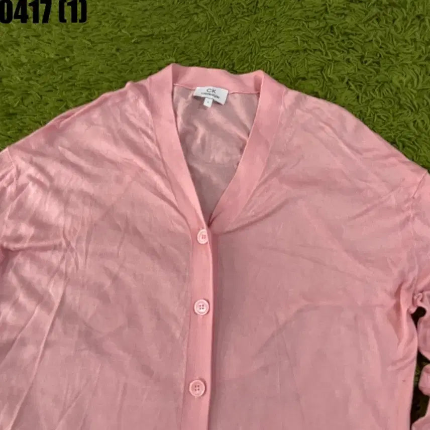 [BUNJANG] Calvin Klein Pink Cardigan / CK 캘빈클라인 핑크 가디건