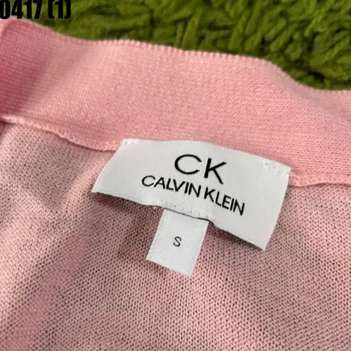 [BUNJANG] Calvin Klein Pink Cardigan / CK 캘빈클라인 핑크 가디건