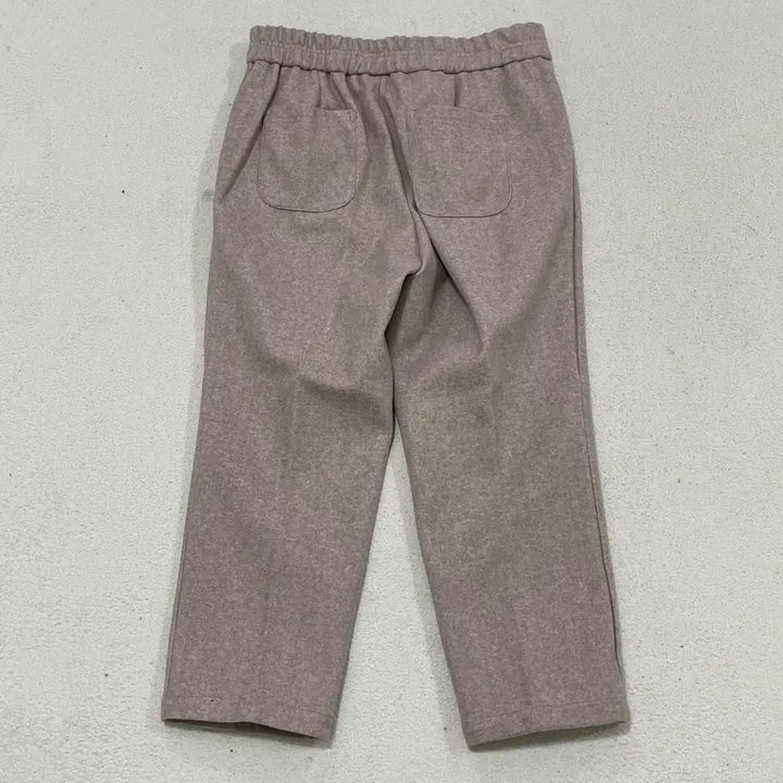 [BUNJANG] ZioZio Beige Fleece Lined Banding Slacks Pants / 88 지오송지오 베이지 기모 밴딩 슬랙스 팬츠 0417-1