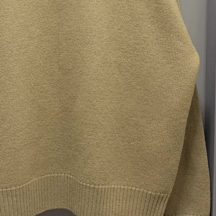 [BUNJANG] Ami Virgin Wool Intarsia Knit Beige M / 아미 버진울 인타르시아 니트 베이지 M