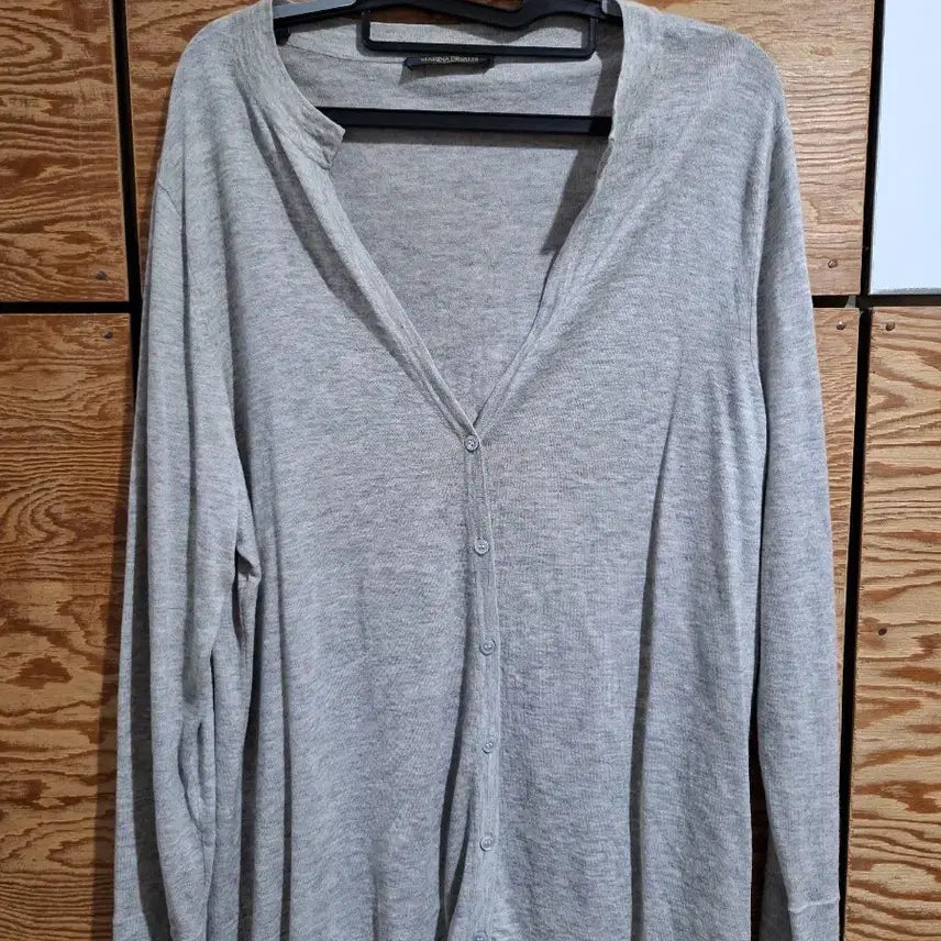 [BUNJANG] Marina Rinaldi Gray Long Cardigan / 6.마리나리날디 회색 롱 가디건