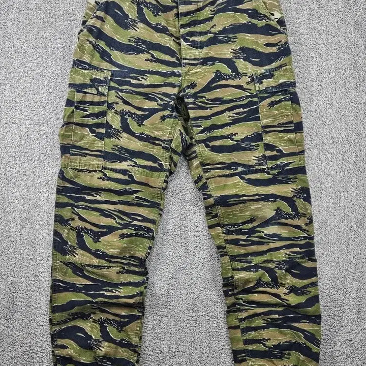 [BUNJANG] Propper Tiger Camo BDU Double Knee Cargo Pants (31" Estimated) / 프로퍼 타이거카모 카고 더블니 BDU 팬츠 (31"추정) / 11878