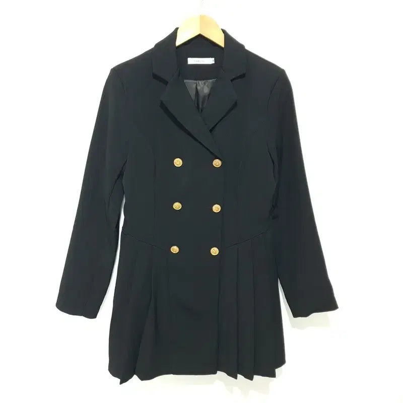 [BUNJANG] Pleated Coat Dress M / 플리츠 코트형 원피스 M_M2035