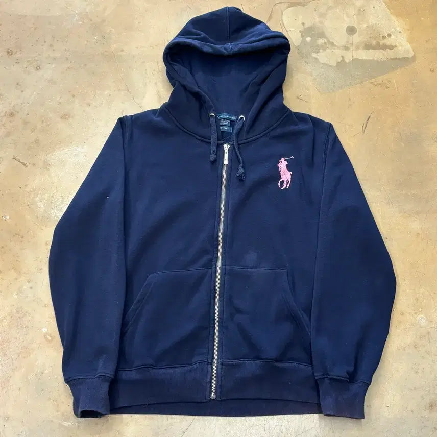 [SOLD OUT] L 폴로랄프로렌 네이비 핑크빅포니 후드집업