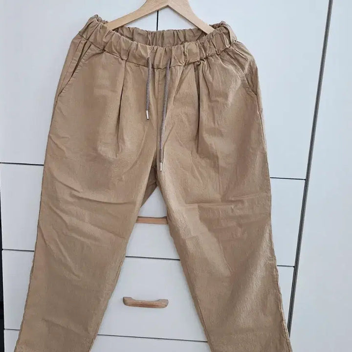 [SOLD OUT] (실착1회) 린넨 배기팬츠 베이지 남여공용