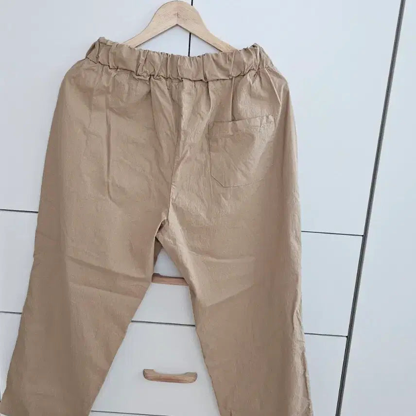 [SOLD OUT] (실착1회) 린넨 배기팬츠 베이지 남여공용