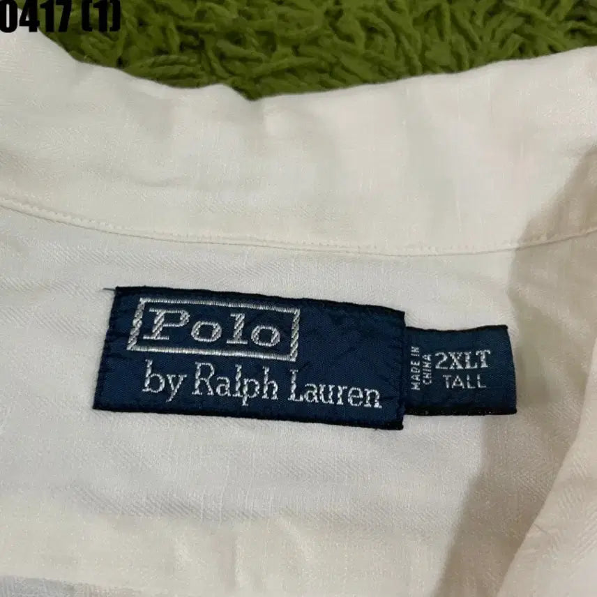 [SOLD OUT] 폴로 랄프로렌 반팔 린넨 셔츠 화이트 XL