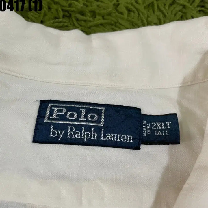 [SOLD OUT] 폴로 랄프로렌 반팔 린넨 셔츠 화이트 XL