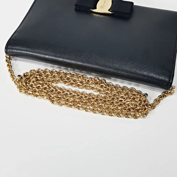 [BUNJANG] Ferragamo Ginny Chain Wallet Crossbody Bag / 정품)페라가모 지니 체인 지갑 크로스백