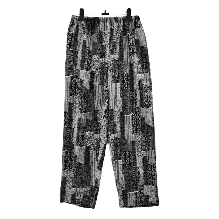 [BUNJANG] Vintage Ethnic Hippie Black Pants / 빈티지 에스닉 히피 밴딩 블랙 바지
