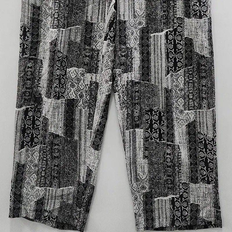 [BUNJANG] Vintage Ethnic Hippie Black Pants / 빈티지 에스닉 히피 밴딩 블랙 바지