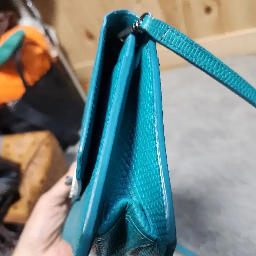 [BUNJANG] Lanvin Mini Crossbody Bag Emerald Green / 랑방 미니 크로스백 에메랄드색 숄더백