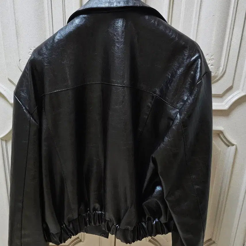 [BUNJANG] Lemard Oversized Split Pocket Vegan Leather Jacket / 르마드 오버핏 절개 포켓 비건레더 자켓 브라운
