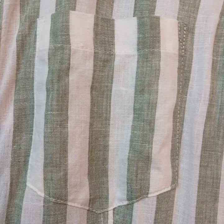[BUNJANG] BCBG Striped Shirt Long Dress / BCBG 스트라이프 셔츠형 롱 원피스 55(85-94-155)